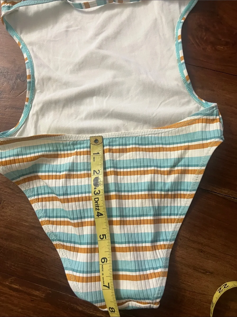 Girls  Striped Multi-Color One-Piece Swimsuit